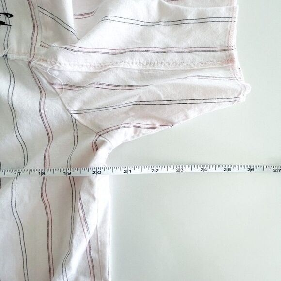 O'Neill Mens Y2K Short Sleeved Button Up Shirt Pale Pink Striped Graphic Size M - Picture 9 of 9